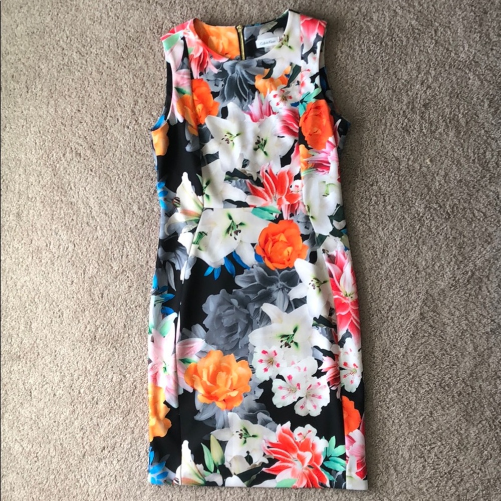 Fall Floral Calvin Klein Dress